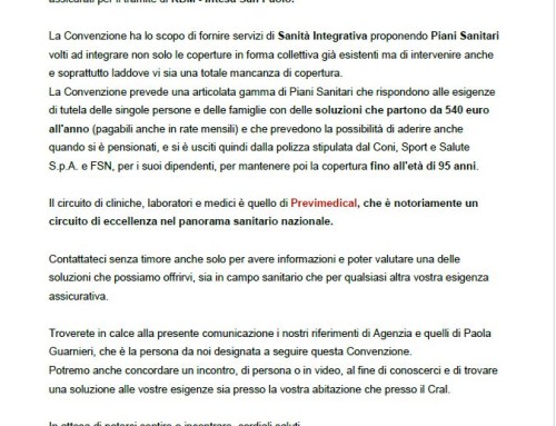 CONVENZIONE FONDO SANITARIO APERTO