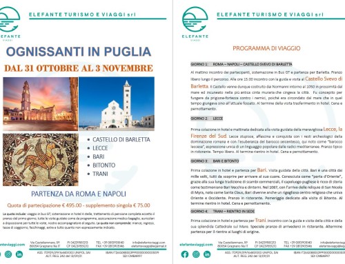 ELEFANTE VIAGGI – OGNISSANTI IN PUGLIA